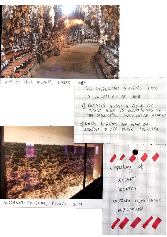 Two starting comparison of hair museums. Auschwitz Museum with a display of hair stripped off from the Jewish people. Avanos Museum, Turkey where thousands of women willingly donated hair to be displayed in the museum.