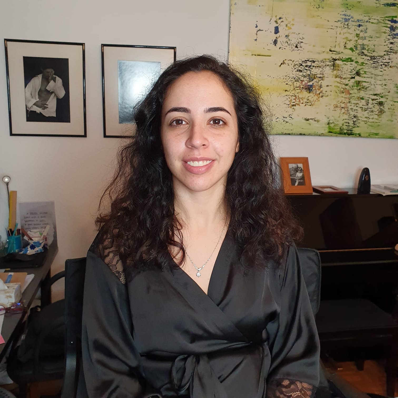 Starting the photo-shoot with clean hair and face. The makeup artist will do the rest!