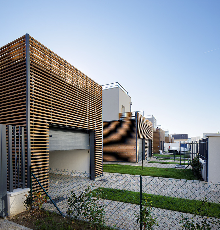 Reportage photo de logements "Central Park", avenue du Maréchal Foch, à Conflans St Honorine : Commande Altarea Cogedim, Maîtrise d'ouvrage : Sodearif / Poly Cités, Maître d'oeuvre : BDVA Architectes.