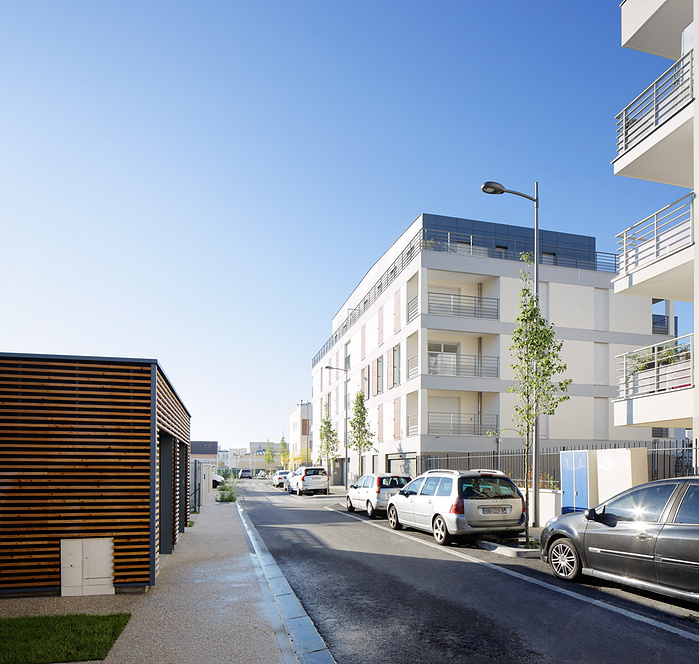Reportage photo de logements "Central Park", avenue du Maréchal Foch, à Conflans St Honorine : Commande Altarea Cogedim, Maîtrise d'ouvrage : Sodearif / Poly Cités, Maître d'oeuvre : BDVA Architectes.
