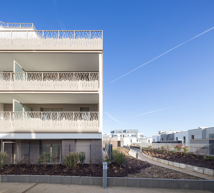 reportage photo architecture de logements "Coeur de Plaine", avenue Morel, à Saint Cyr L'Ecole.
Architecte : Haour Architectes
Maitrise d'Oeuvre Exécution : Axho, Axhium Ingenierie, Home Ingenierie et Axhoma
Maitrise d'Ouv