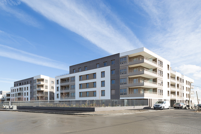 reportage photo architecture de logements "Coeur de Plaine", avenue Morel, à Saint Cyr L'Ecole.
Architecte : Haour Architectes
Maitrise d'Oeuvre Exécution : Axho, Axhium Ingenierie, Home Ingenierie et Axhoma
Maitrise d'Ouv
