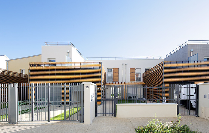 Reportage photo de logements "Central Park", avenue du Maréchal Foch, à Conflans St Honorine : Commande Altarea Cogedim, Maîtrise d'ouvrage : Sodearif / Poly Cités, Maître d'oeuvre : BDVA Architectes.