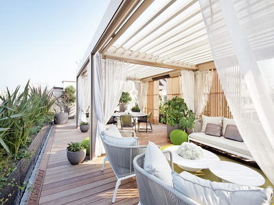 Le Mandarin Oriental, reportage photo d'hotellerie, images pour Christophe Gautrand Paysagiste.