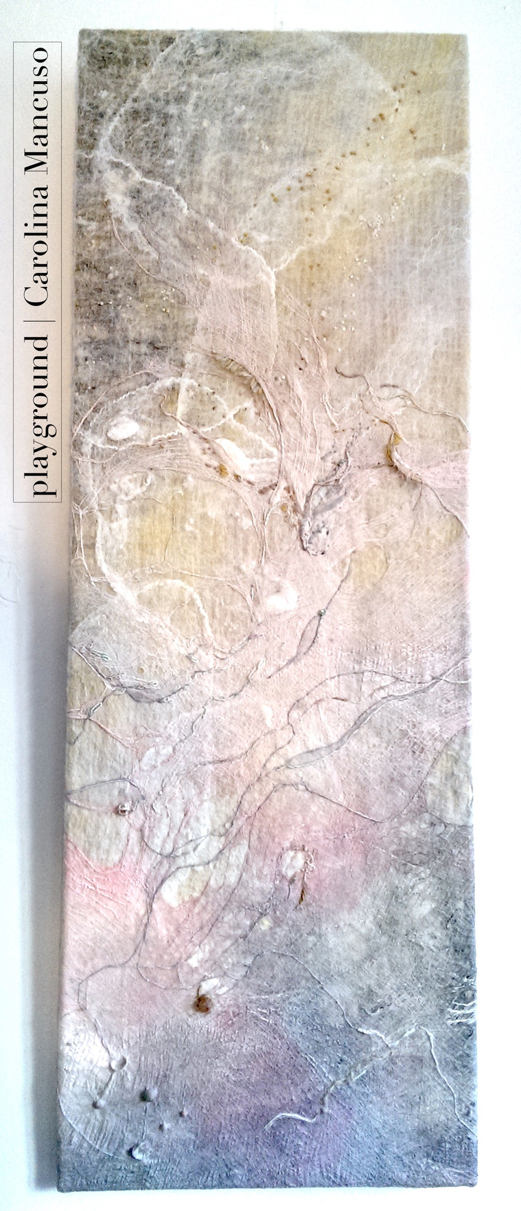 'Fragility' by Carolina Mancuso | 35 x 100 cm | Mix-media | embroidery