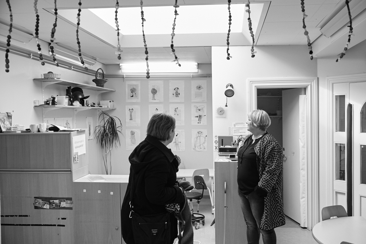 "Ég átit erindi á skóla- og frístundasvið og ákvað að koma við á Lindarborg. Kristín Einarsdóttir tók við þessum leikskóla og ég ákvað að renna við og óska henni til hamingju."