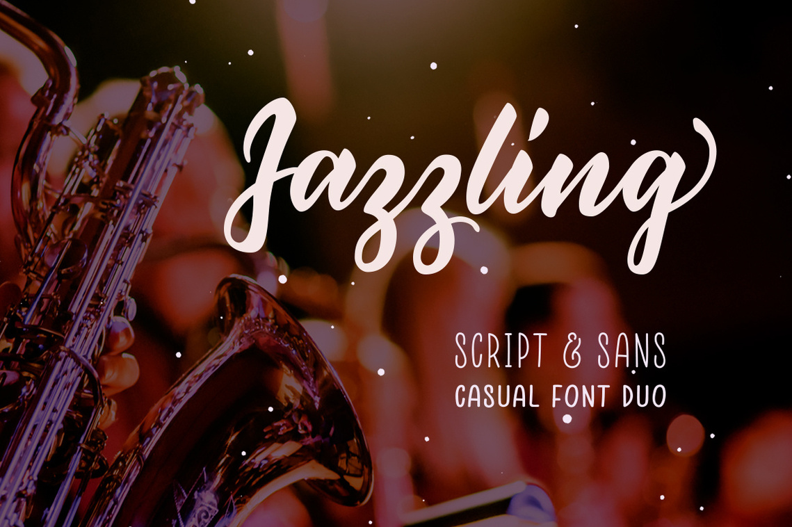 Jazzling Script and Sans Font Duo