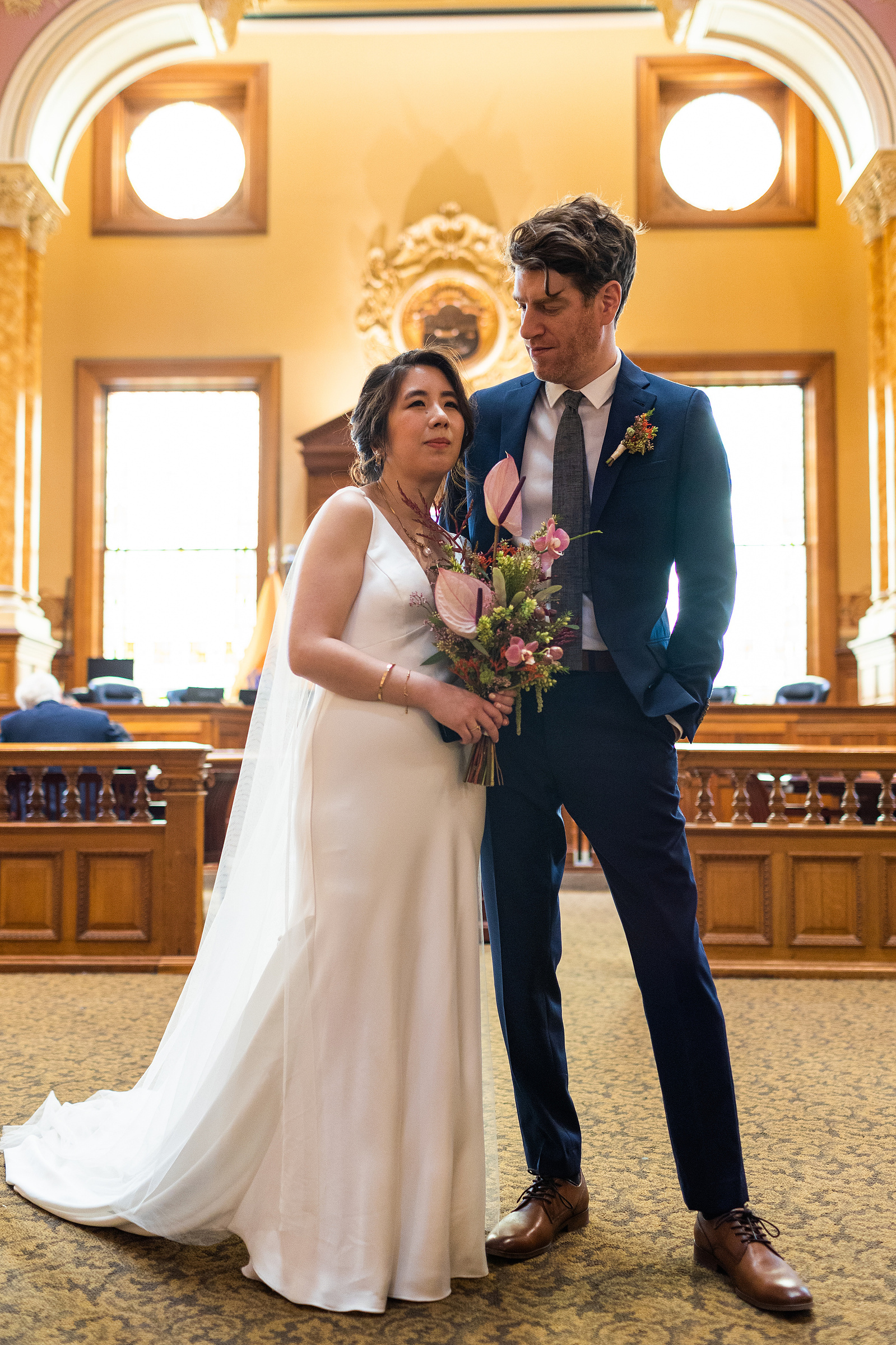 Wedding photojournalism Jersey City Civil Ceremony Jing Fong Reception