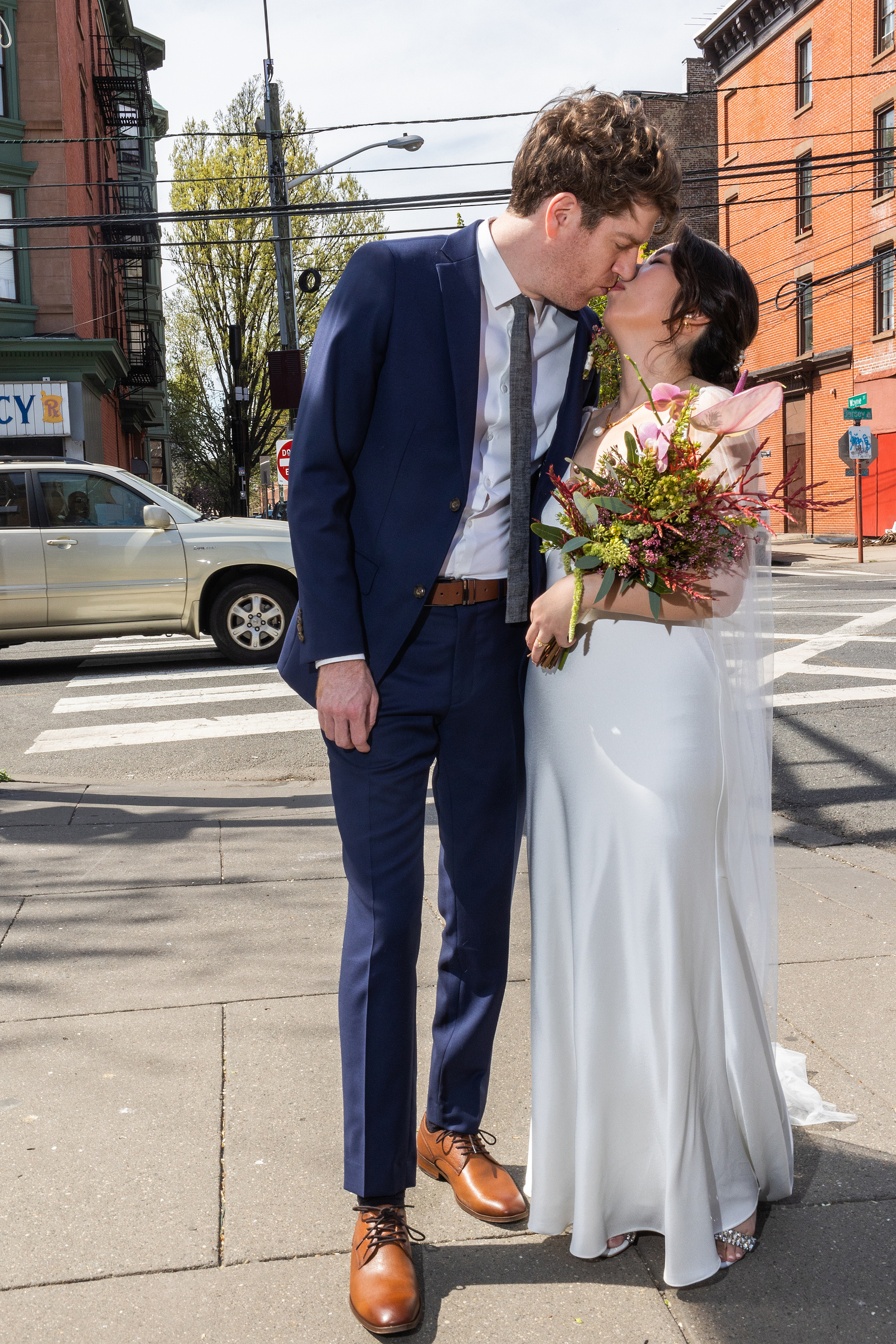 Wedding photojournalism Jersey City Civil Ceremony Jing Fong Reception