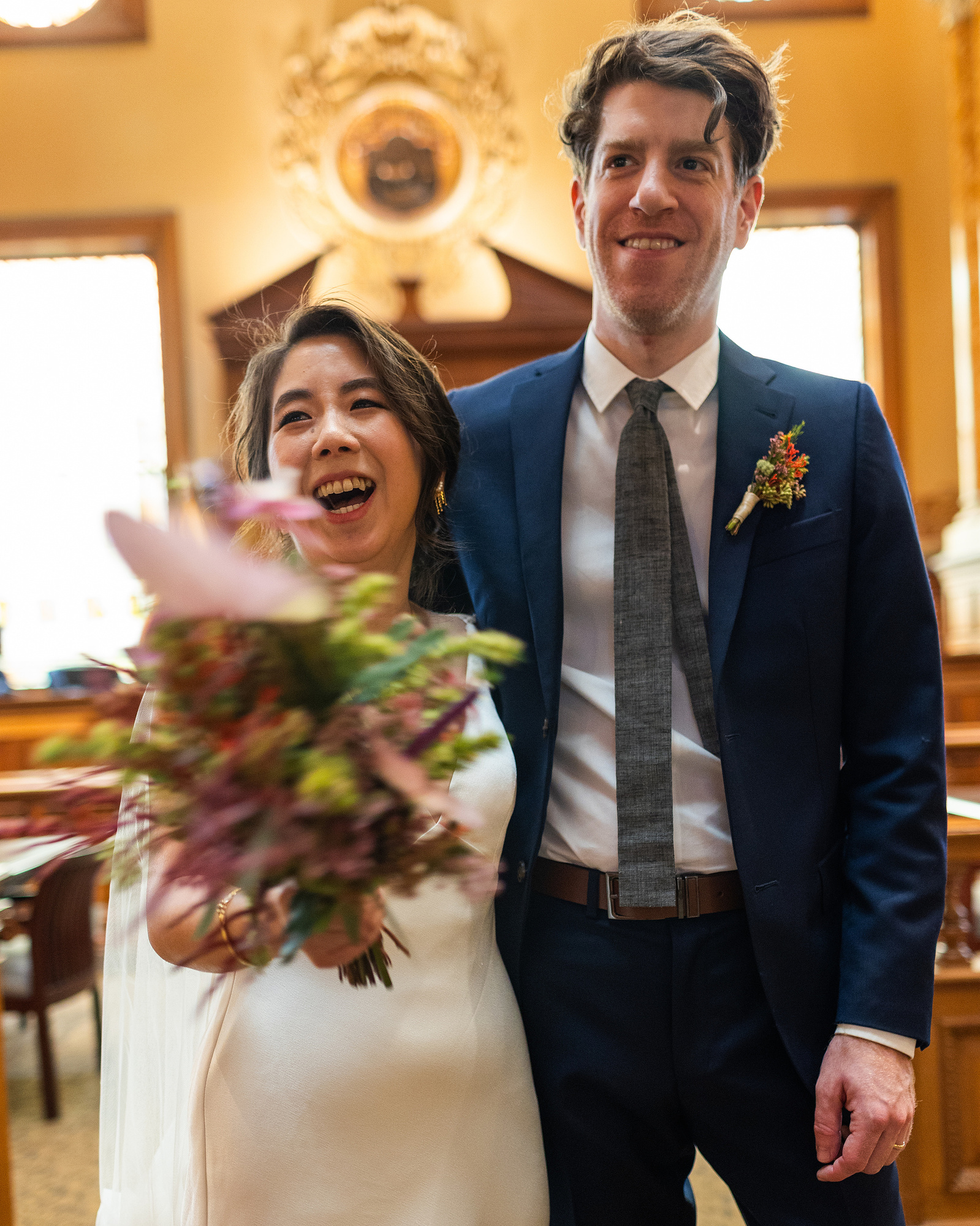 Wedding photojournalism Jersey City Civil Ceremony Jing Fong Reception