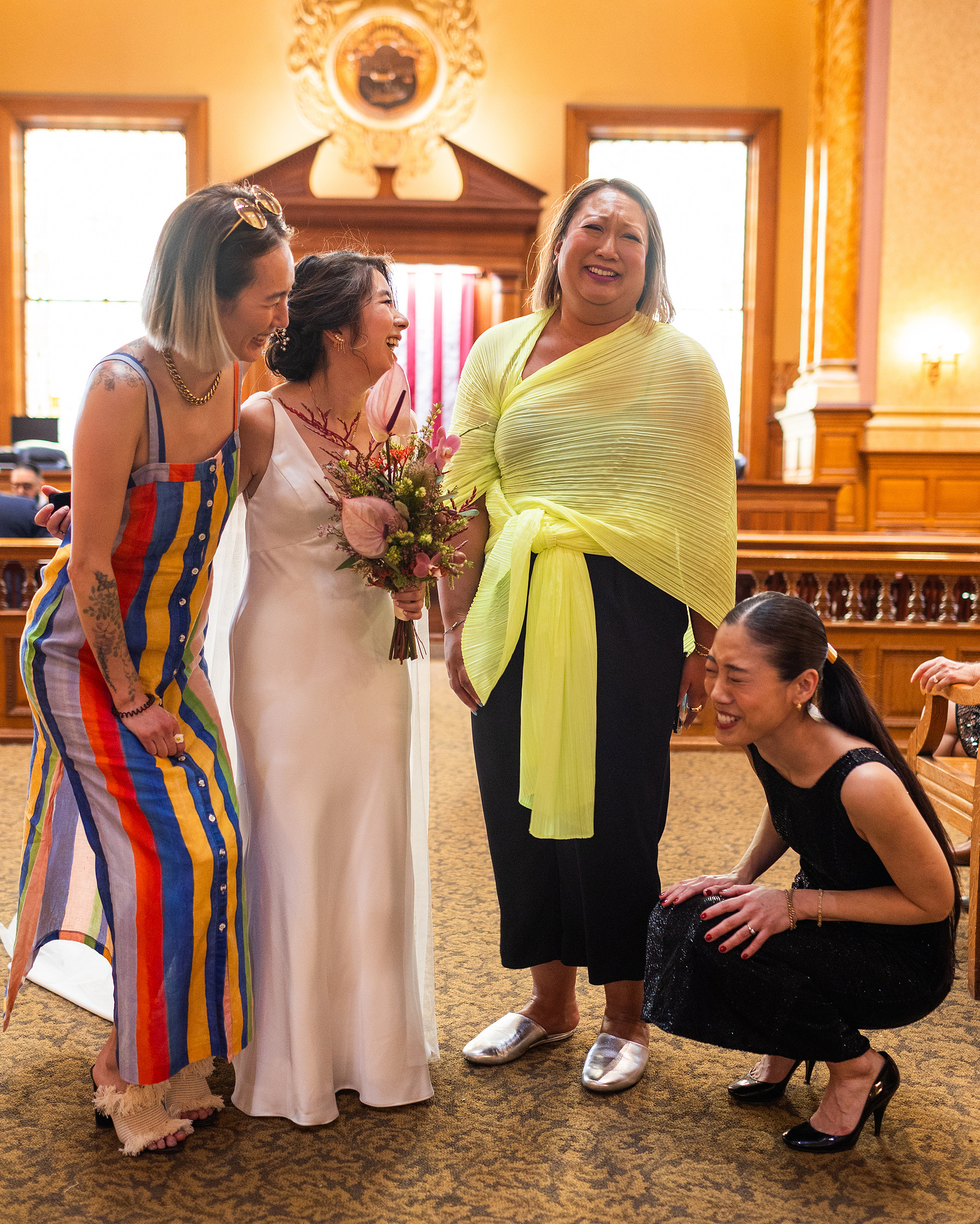 Wedding photojournalism Jersey City Civil Ceremony Jing Fong Reception
