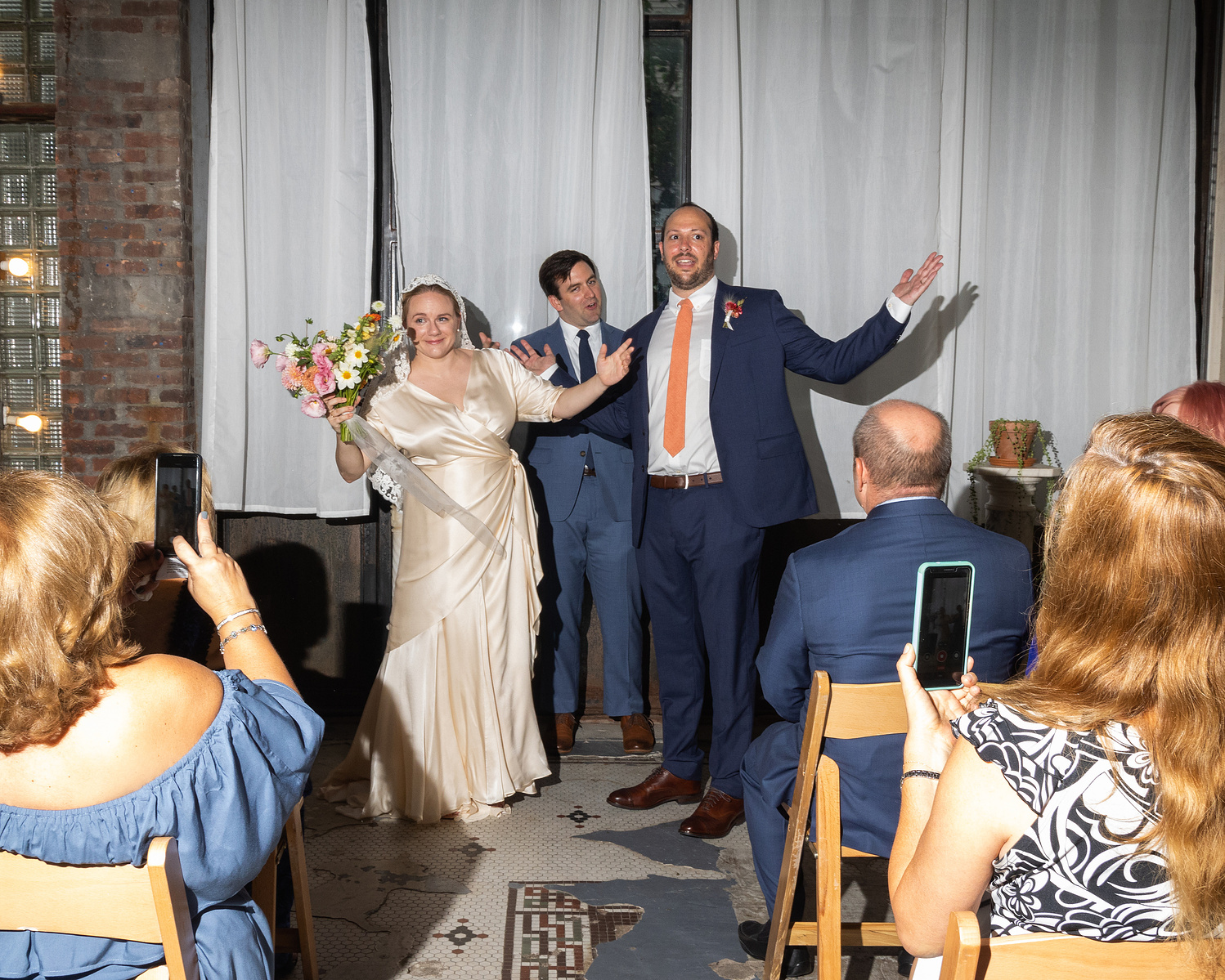 Wedding Photojournalism. Late Summer Wedding at The Castle in Redhook Brooklyn