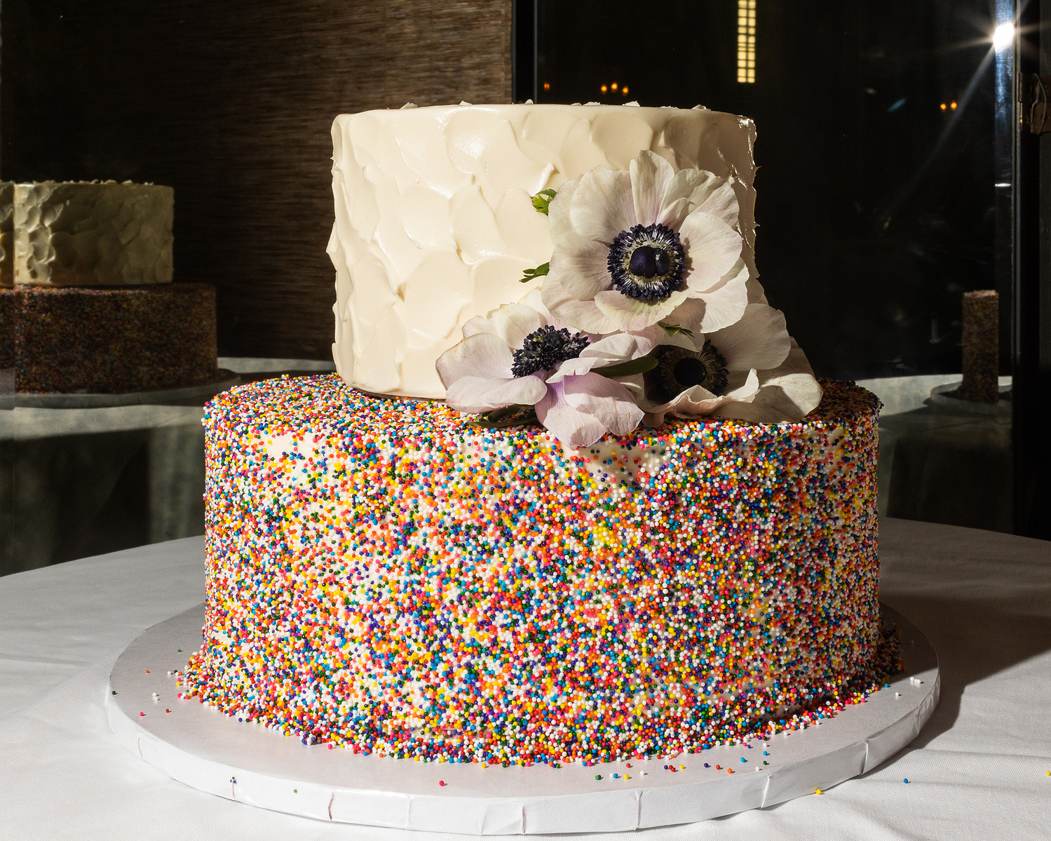 Wedding photojournalism Cape May NJ  sprinkle cake