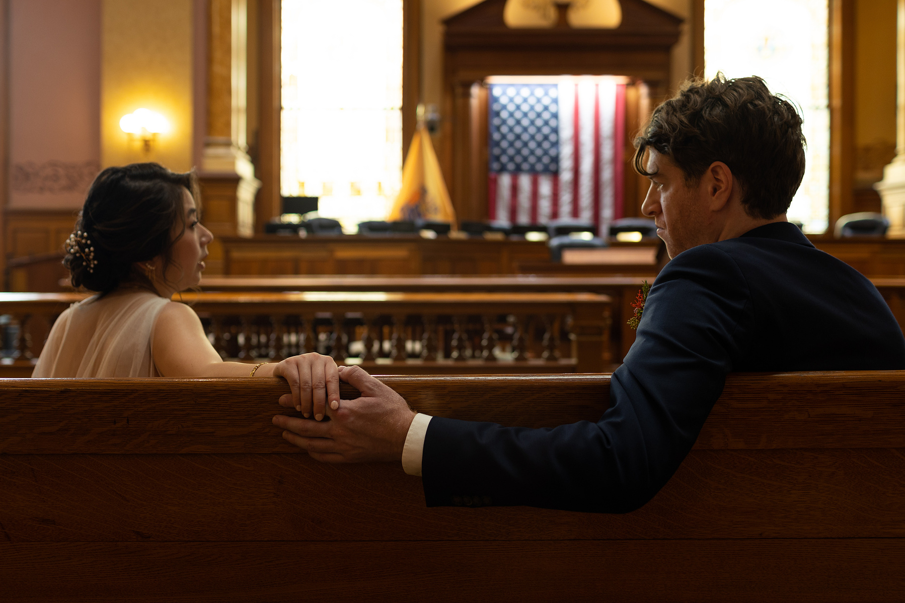 Wedding photojournalism Jersey City Civil Ceremony Jing Fong Reception