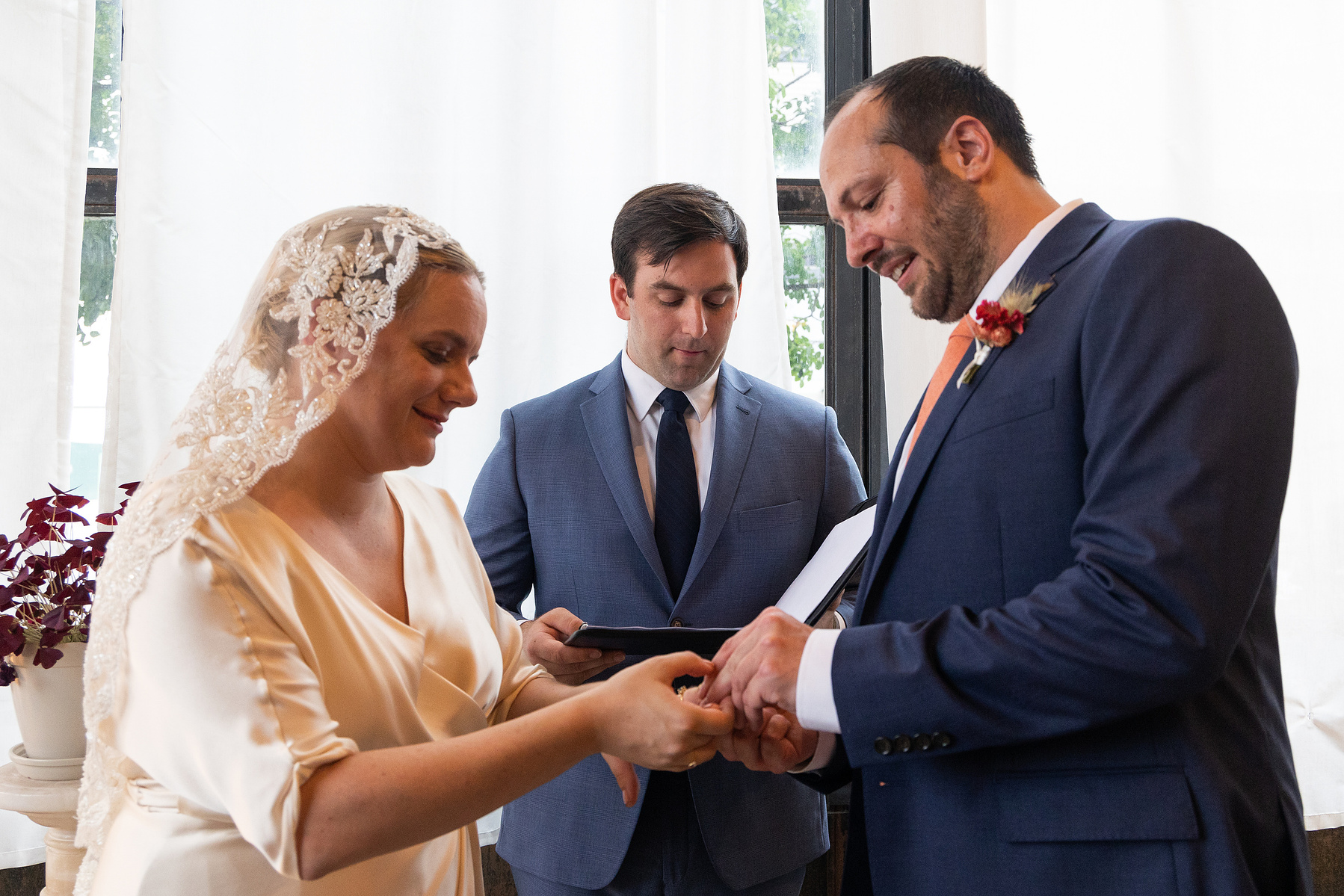Wedding Photojournalism. Late Summer Wedding at The Castle in Redhook Brooklyn