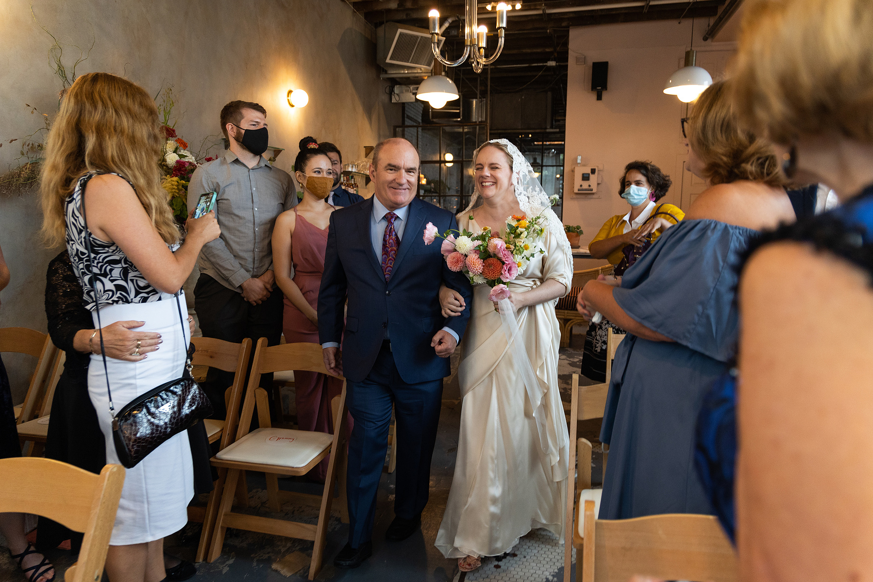 Wedding Photojournalism. Late Summer Wedding at The Castle in Redhook Brooklyn
