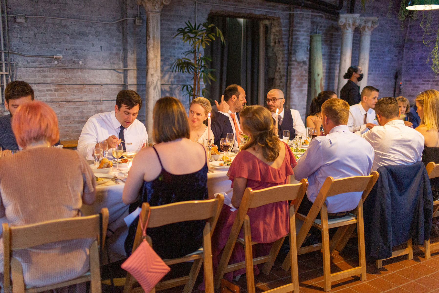 Wedding Photojournalism. Late Summer Wedding at The Castle in Redhook Brooklyn