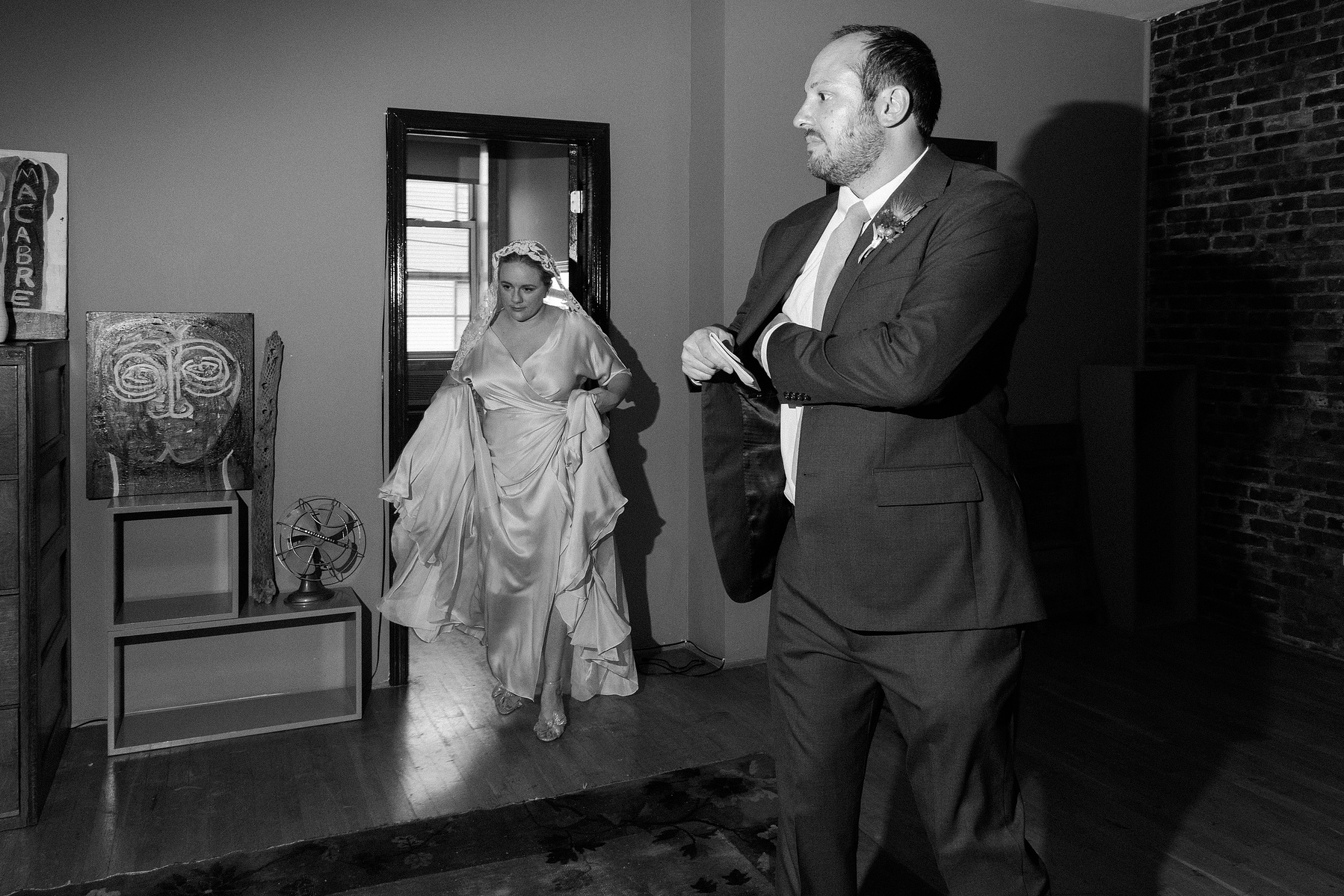 Wedding Photojournalism. Late Summer Wedding at The Castle in Redhook Brooklyn