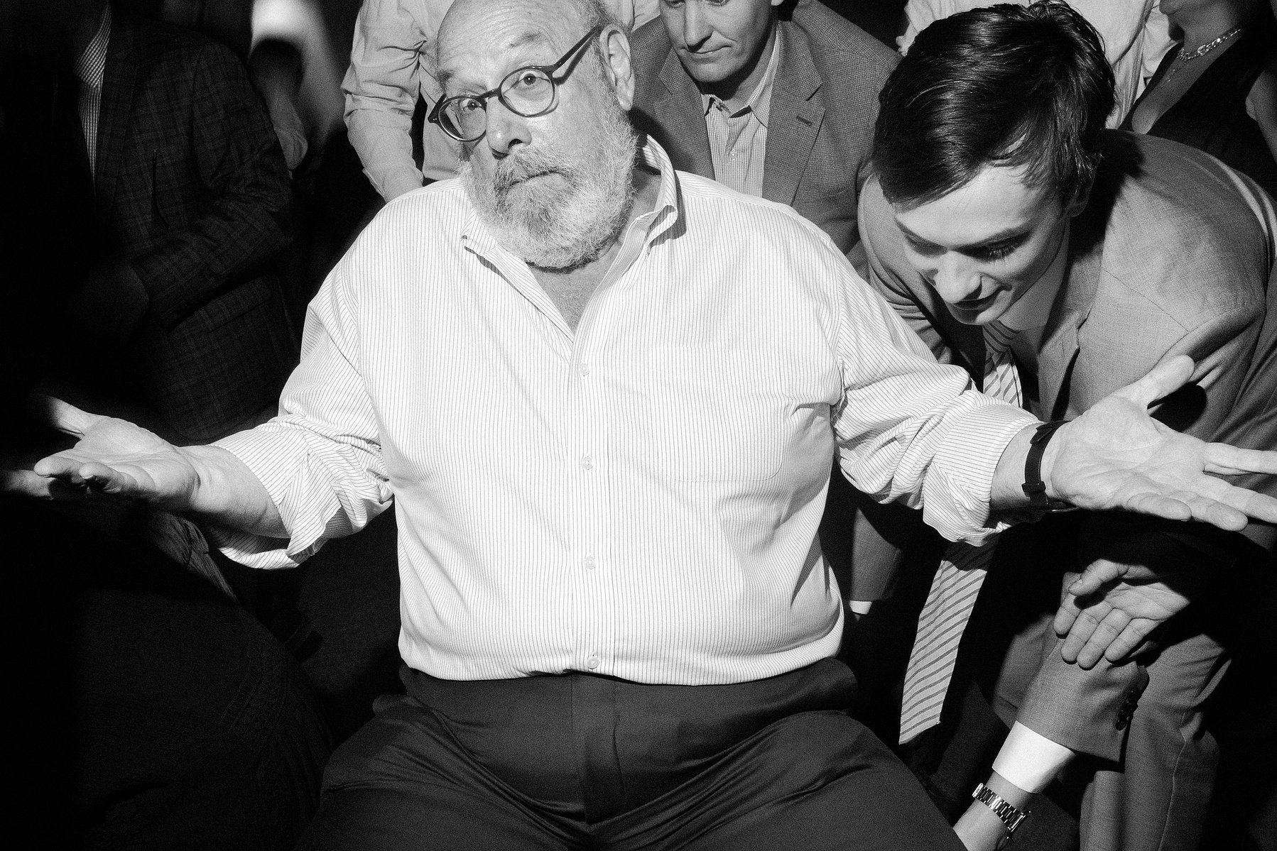Father of bride during the hora. Wedding photojournalism at Senate Garage in Kingston, NY.