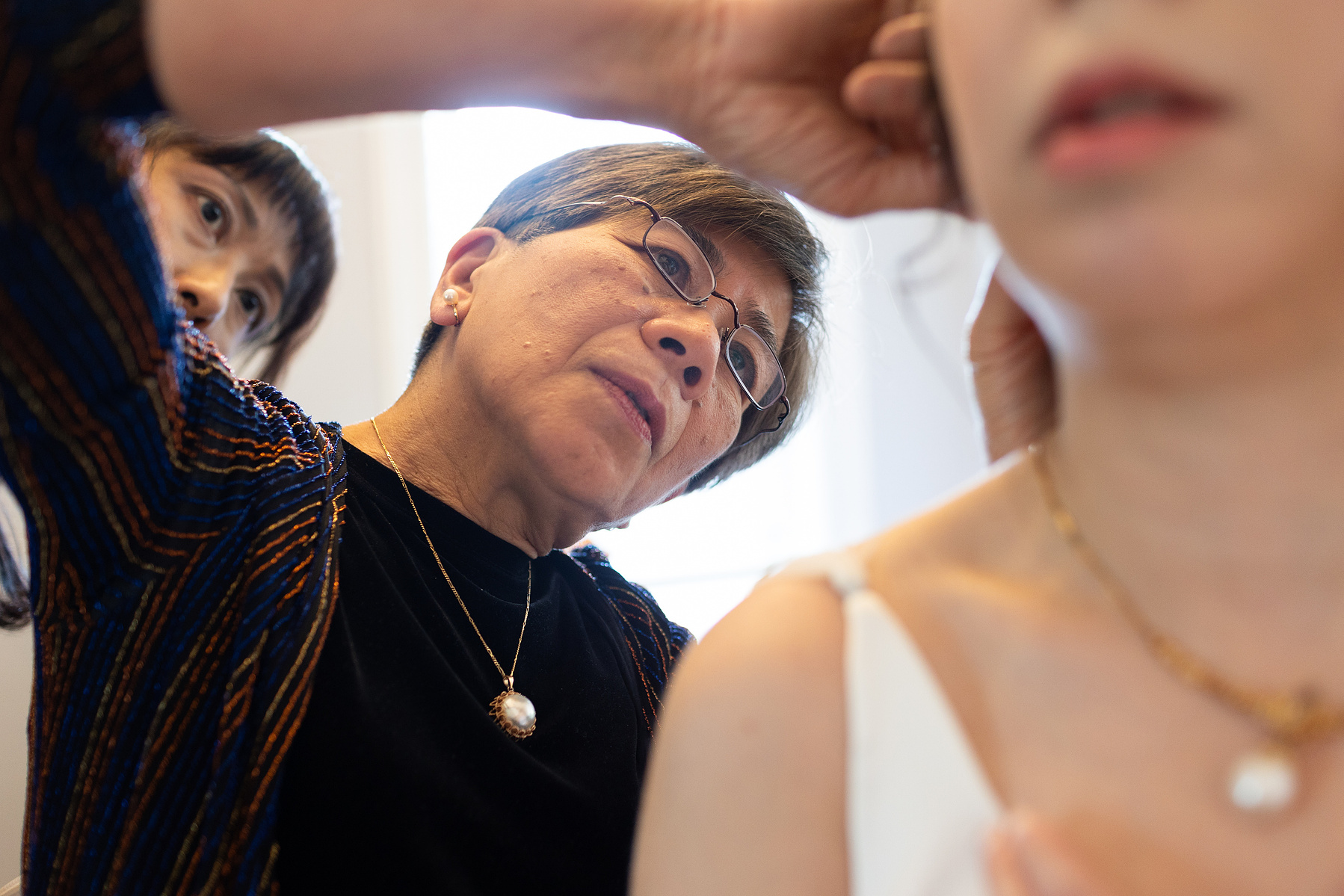 Wedding photojournalism Jersey City Civil Ceremony Jing Fong Reception getting ready