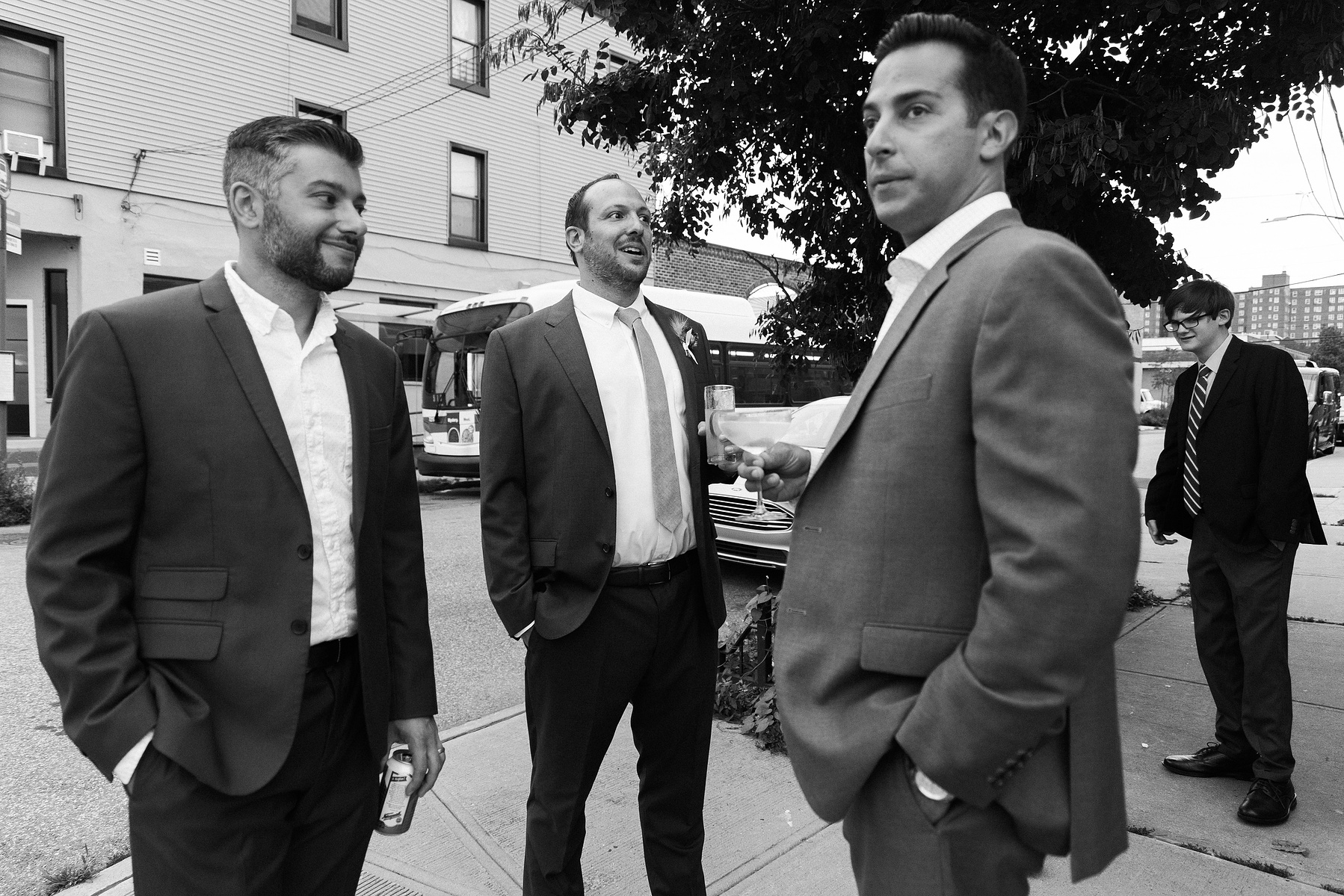 Wedding Photojournalism. Late Summer Wedding at The Castle in Redhook Brooklyn