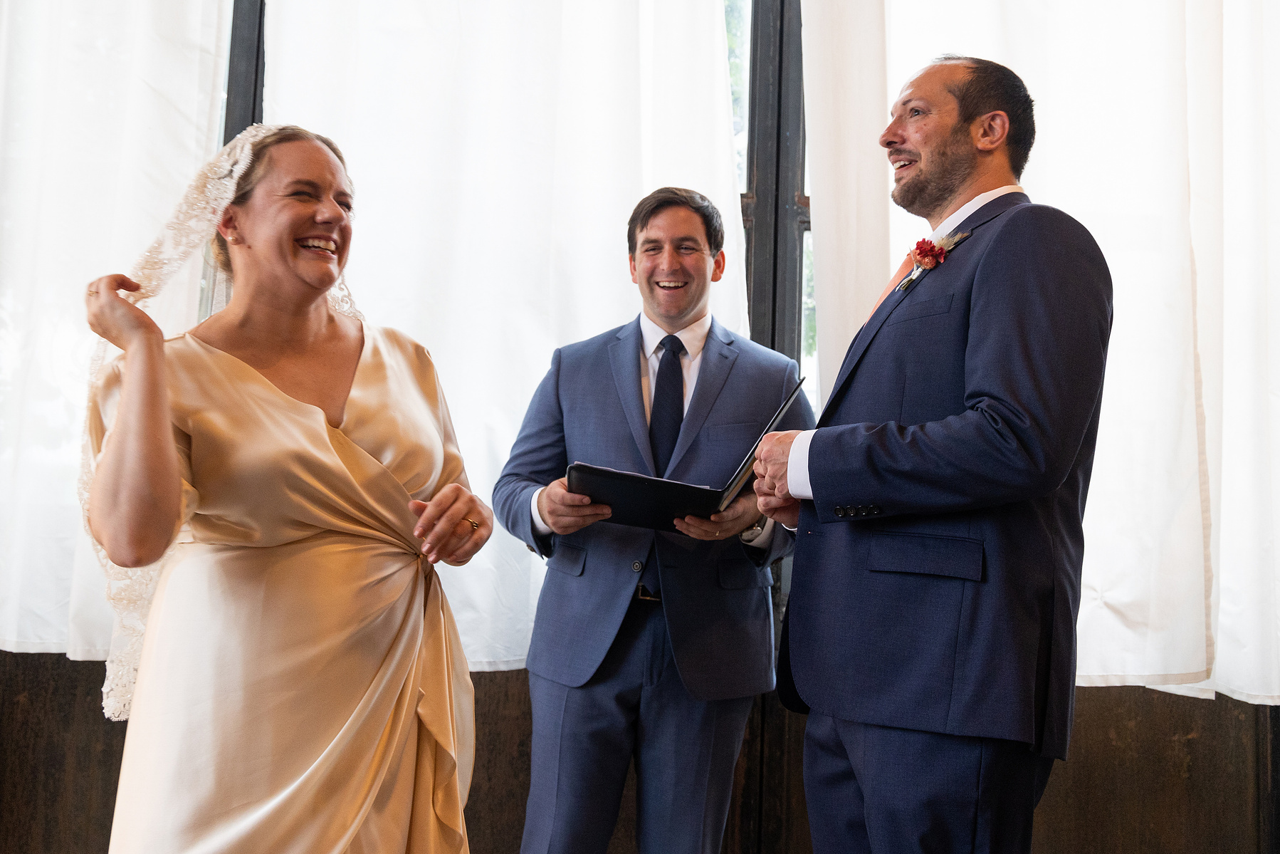 Wedding Photojournalism. Late Summer Wedding at The Castle in Redhook Brooklyn