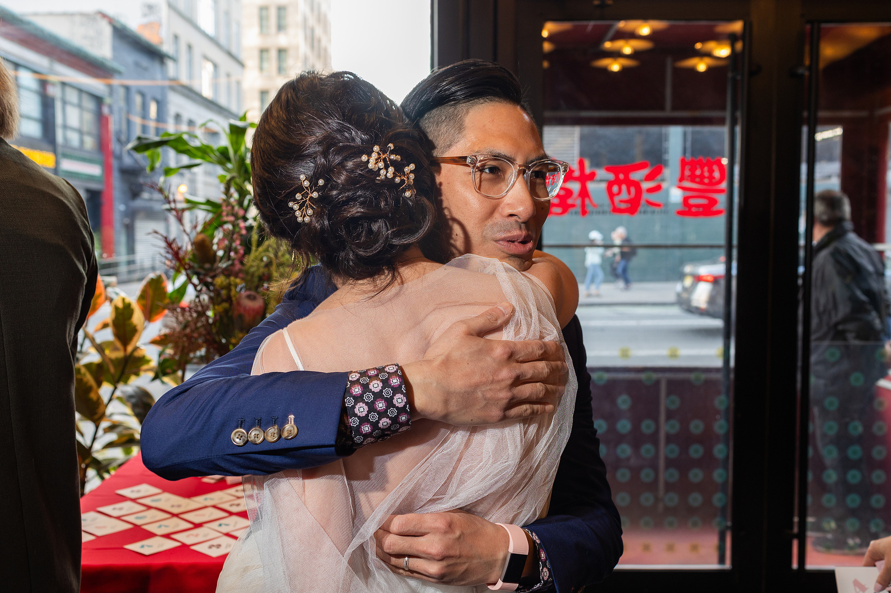 Wedding photojournalism Jersey City Civil Ceremony Jing Fong Reception