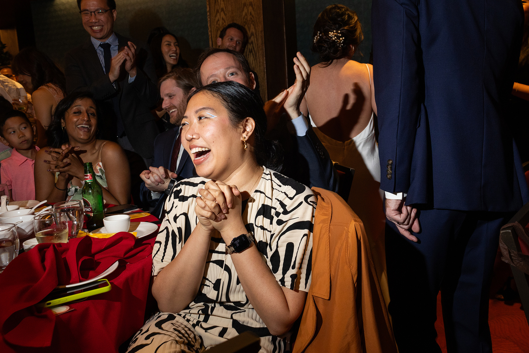 Wedding photojournalism Jersey City Civil Ceremony Jing Fong Reception