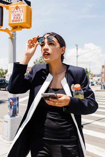 Alexandria Ocasio-Cortez on primary day June 26, 2018.