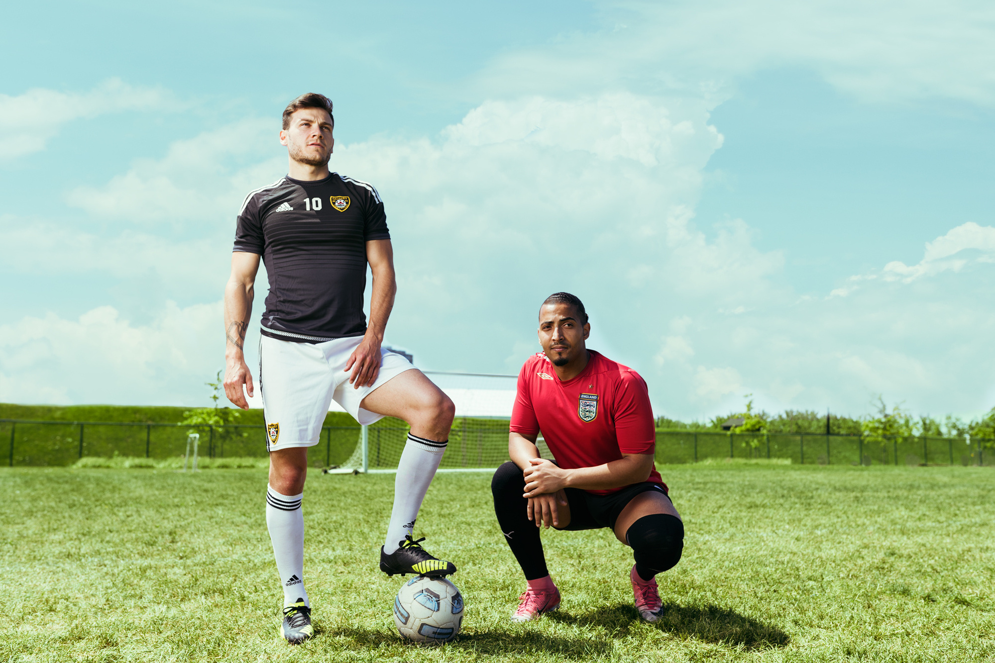 Yoann Promonet  Two Soccer Players standing in a field - Yvens B Photography