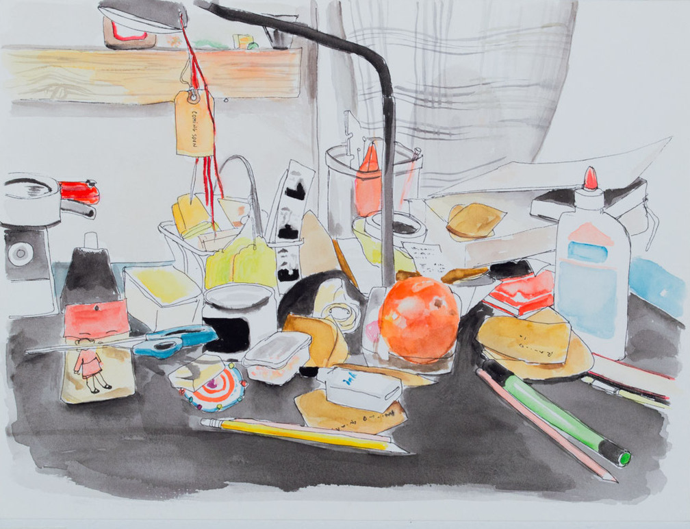 My Mess
ink and watercolor on paper