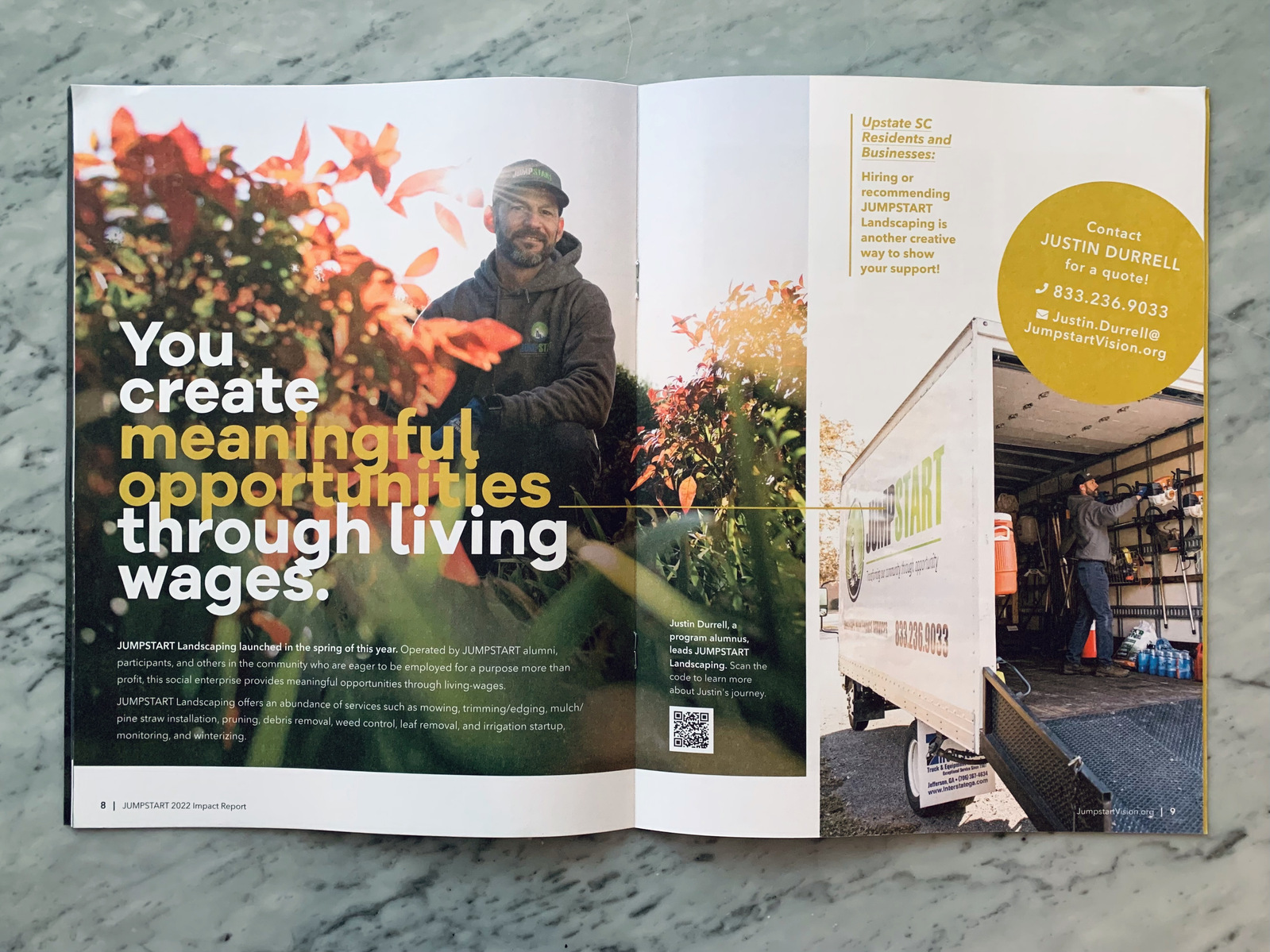 JUMPSTART Impact Report. Copy, layout and design by Carla Carter. Photography by Matthew Franklin Carter.