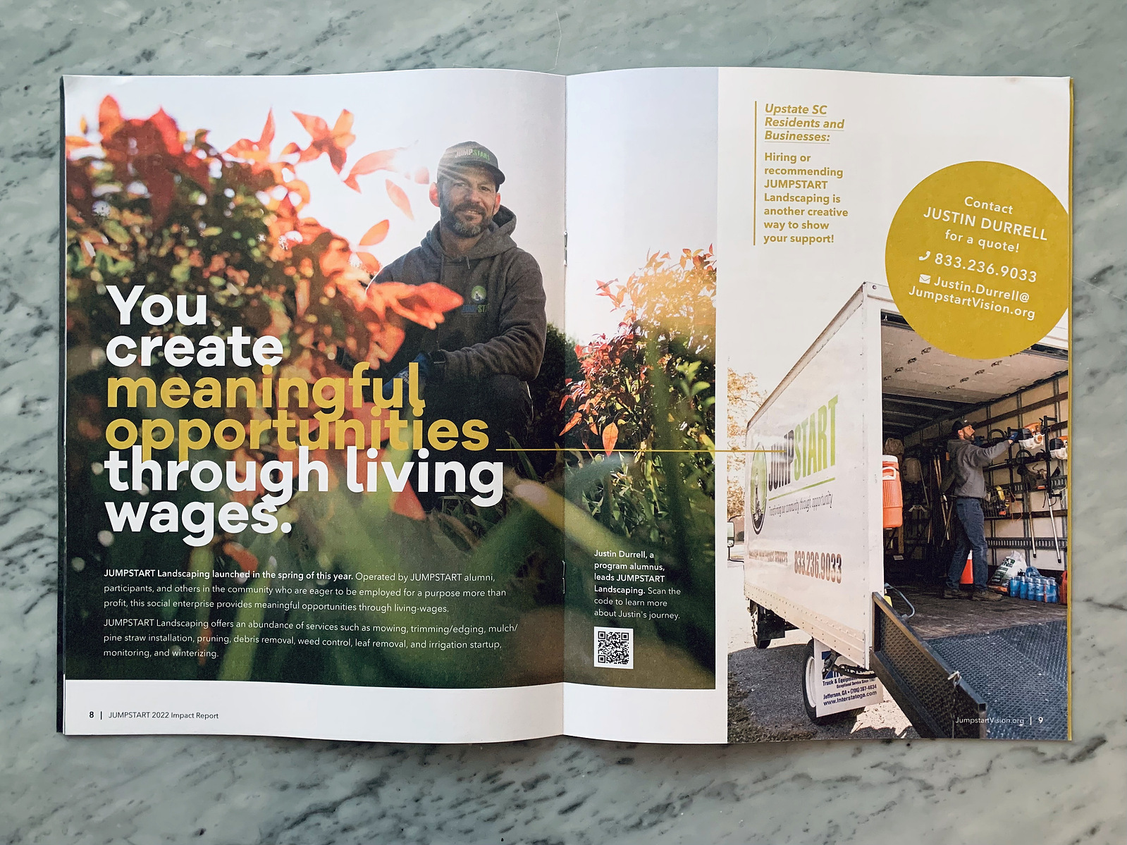 JUMPSTART Impact Report. Copy, layout and design by Carla Carter. Photography by Matthew Franklin Carter.