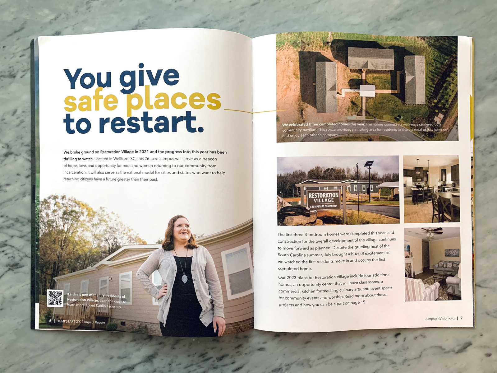 JUMPSTART Impact Report. Copy, layout and design by Carla Carter. Photography by Matthew Franklin Carter (except interior home photos).