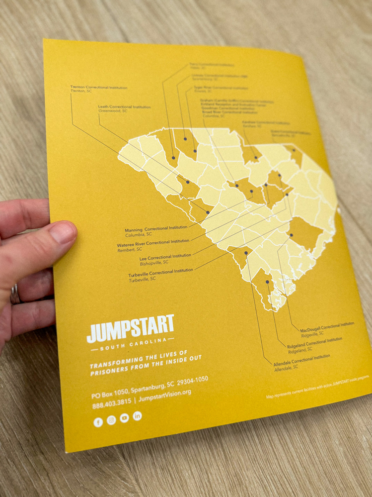 Jumpstart impact report page layout design, South Carolina Department of Corrections