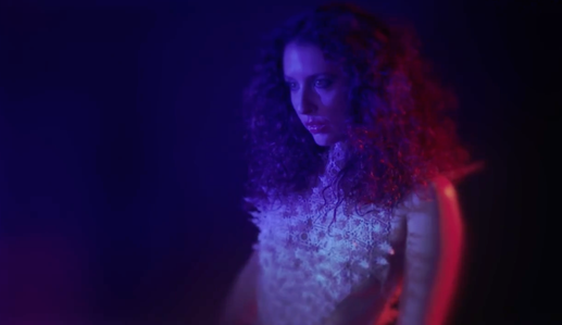ALEXIS WALSH, ALEXIS WALSH NYC, Spire Dress, The Spire Dress, 3D printed fashion, 3D printing, fashion, design, additive manufacturing, Nire, Nini Rey, Nani Castle, music video, Hopscotch, 3d printed dress, 3d print, plastic, nylon, Shapeways, handcraft