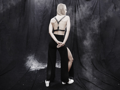 ALEXIS WALSH, ALEXIS WALSH NYC, fashion, design, fashion design, 3D printing, 3d print, Shapeways, SPIRE DRESS, LYSIS COLLECTION, NYC, New York City, additive manufacturing, wearable tech, handcraft, handsewn, handmade, mesh, sheer, leather, harness