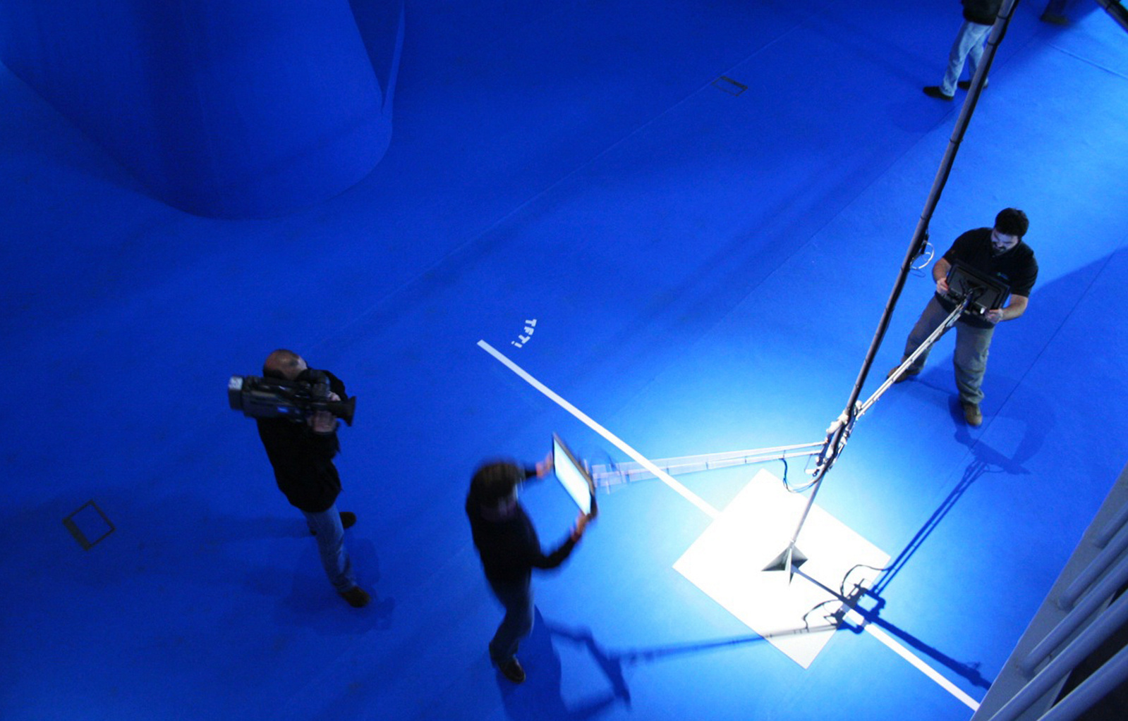 TFT Tennis is an interactive game installation with two computer screens as interface inspired by the classic Pong. Photo taken at Gameworld exhibition in Gijon.