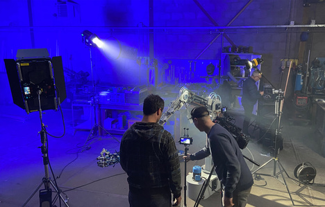 Filmcrew preparing shoot.