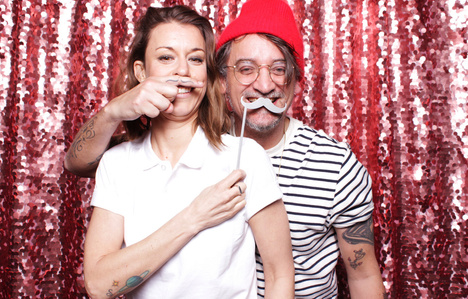 Photobooth shoot with a hip couple.