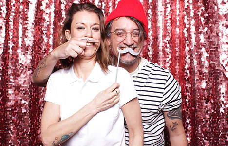 Photobooth shoot with a hip couple.
