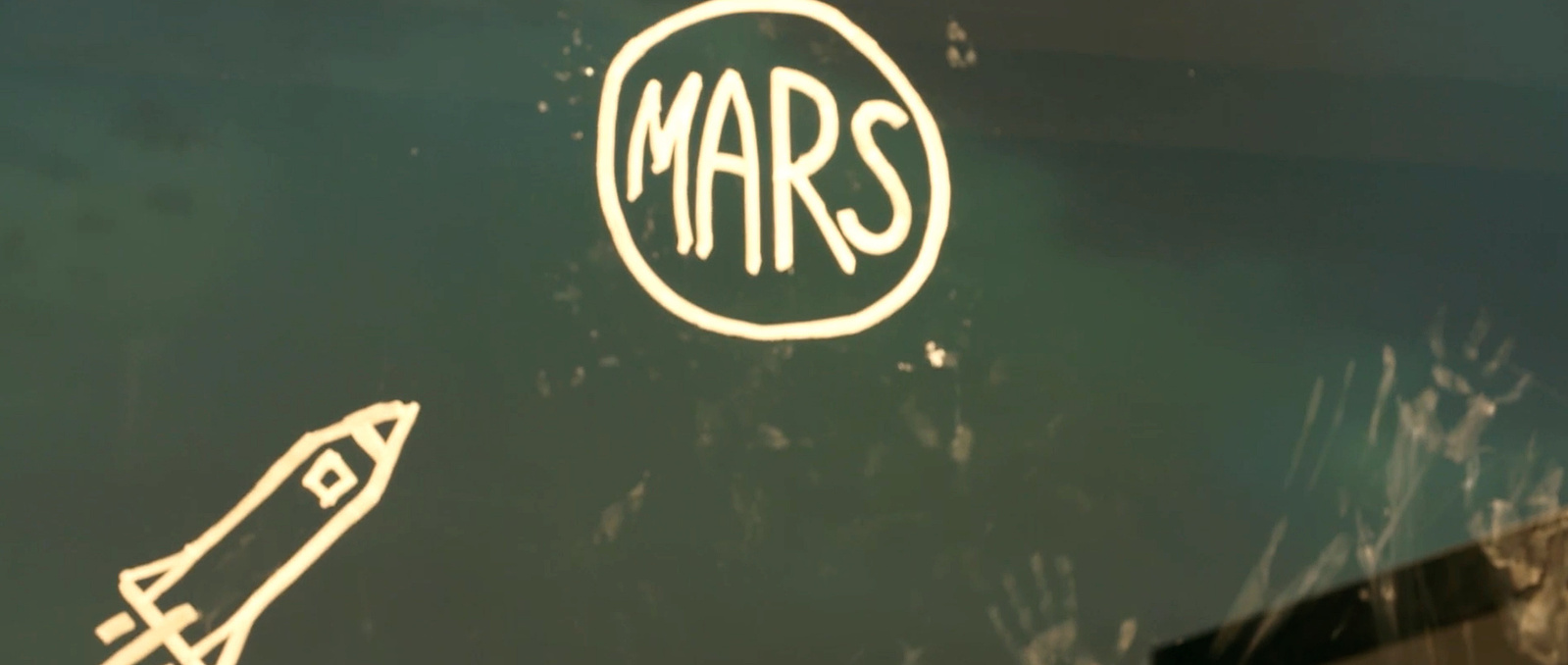 Mars projection in David Bowie's Lazarus directed by Ivo van Hove.
