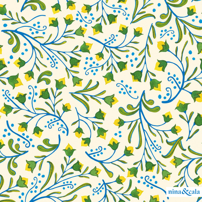 "Campanitas" pattern design by nina&cala.
ninaycala.com by Lucía Gianello