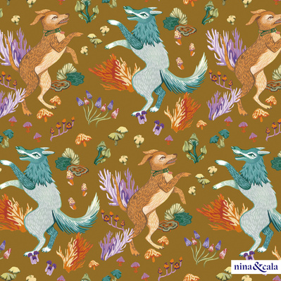 "Sultán y el Lobo" pattern design by nina&cala.
ninaycala.com by Lucía Gianello