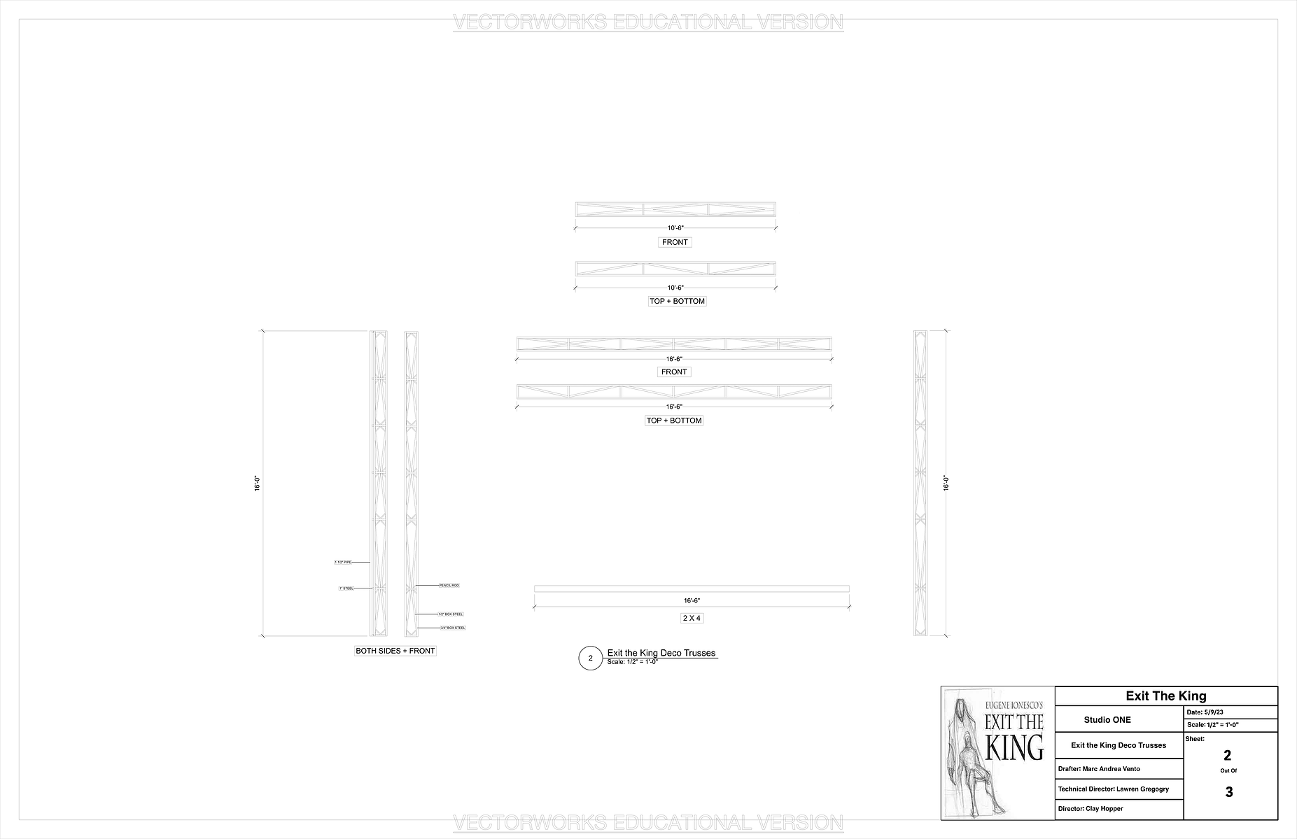 Exit the King trusses plate 2