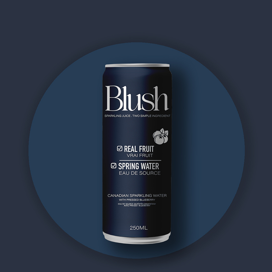 Blush Blueberry Flavour Drink Mockup
