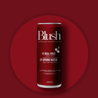 Blush Cherry Flavour Drink Mockup