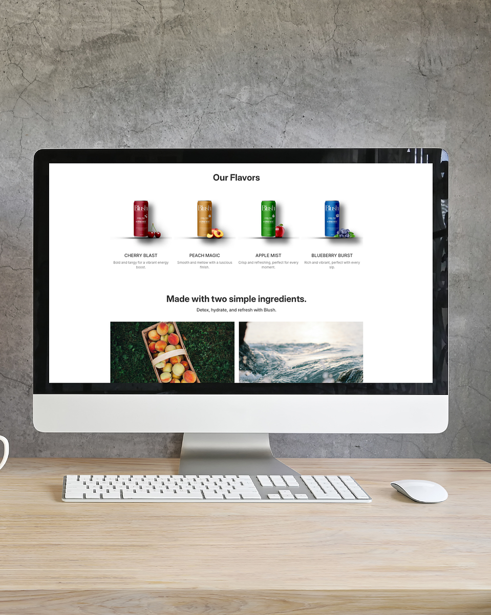Blush - WebsiteDesign and landing page.