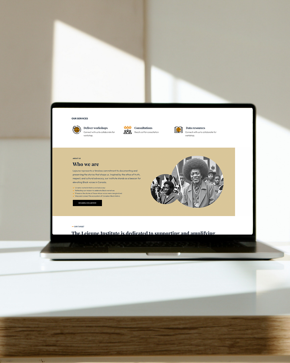 Lejeune Institute Website UI/UX Design by Sashya Paudel
