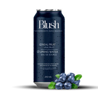 Blush Blueberry Flavour Drink Mockup